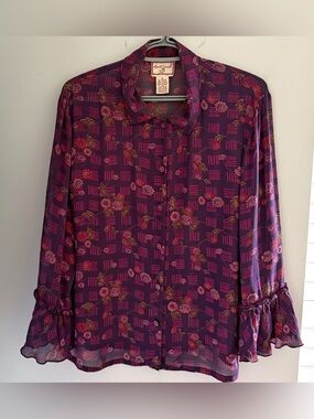 Vintage April Cornell Blouse M